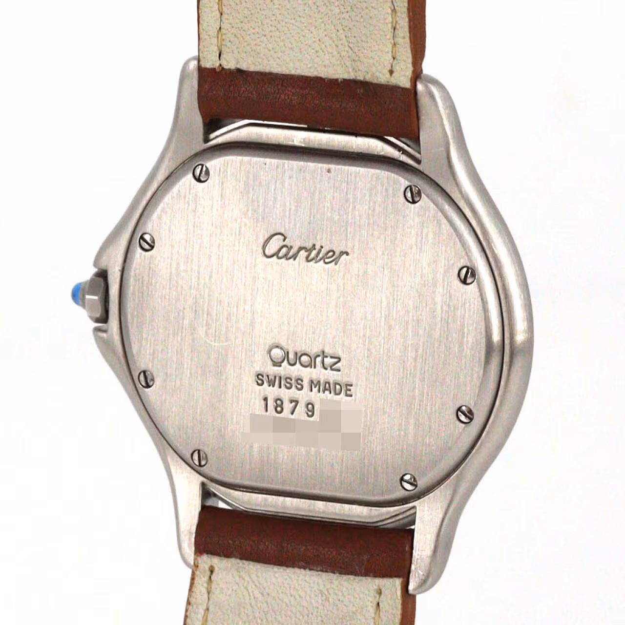 Two-tone steel and gold watch with square dial and link bracelet.