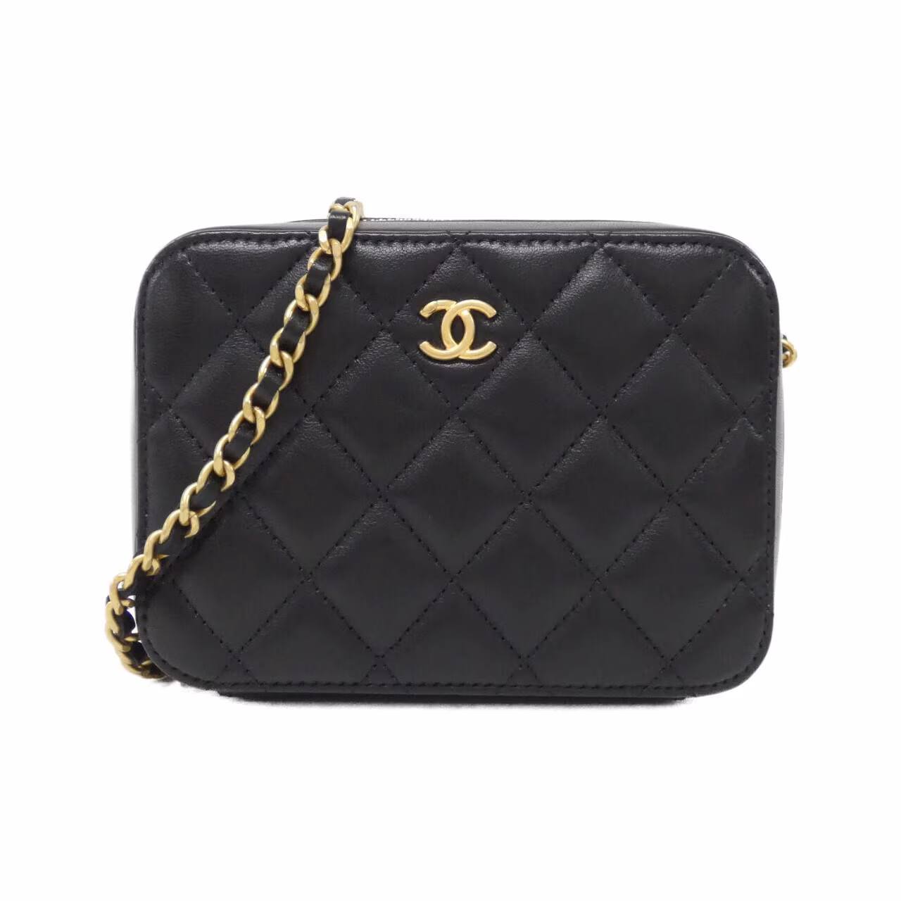 Shoulder bag with a chain strap photographed against a plain background.