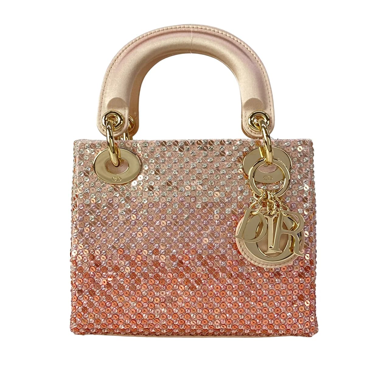 Structured handbag with twin top handles photographed against a plain background
