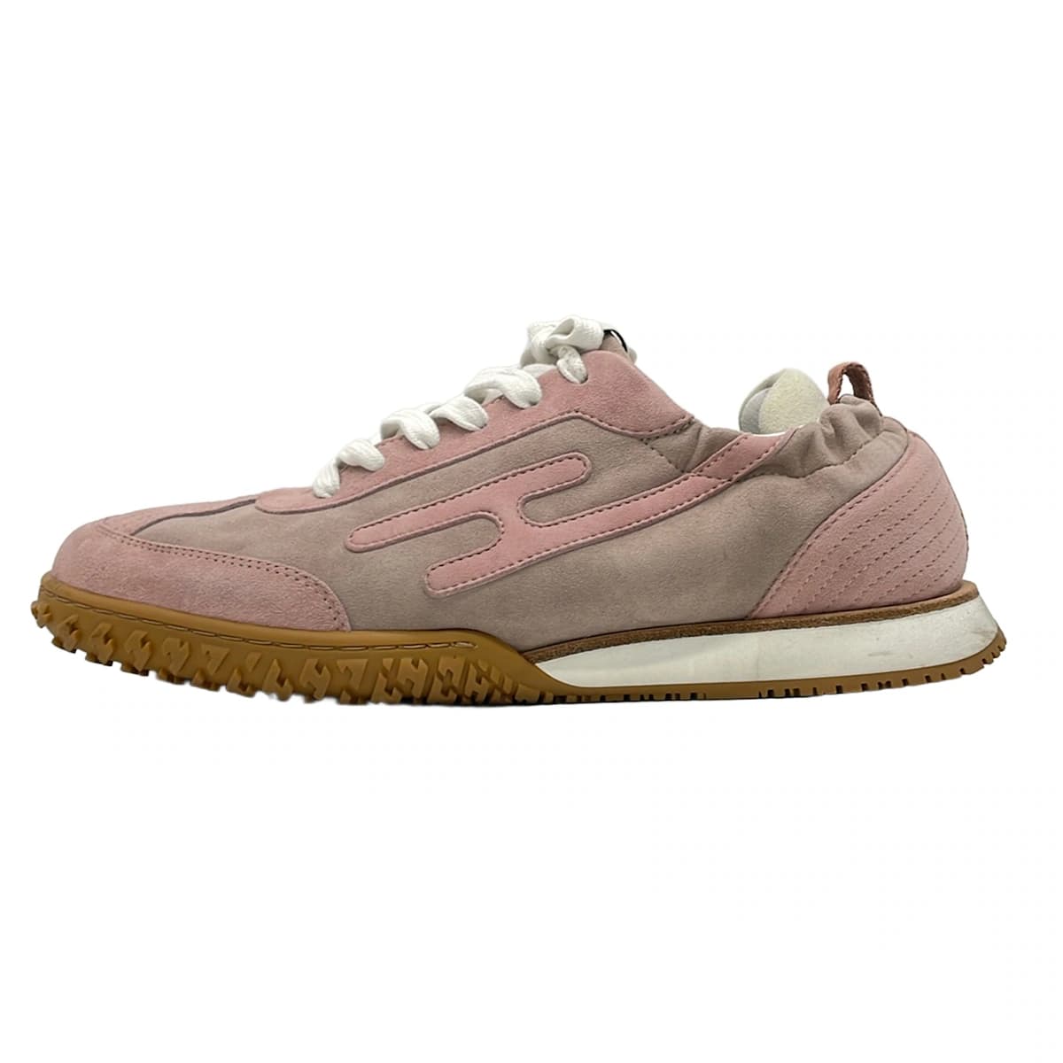 Pair of low-top lace-up shoes photographed side on against a plain background.