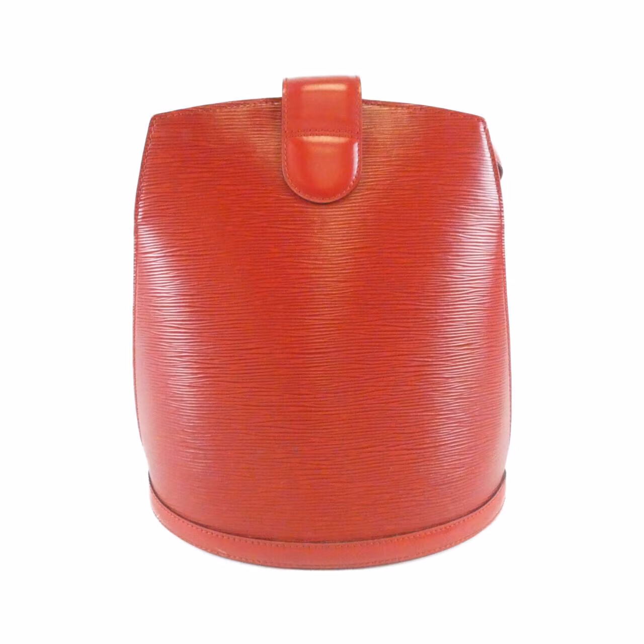 Textured leather flap shoulder bag with a slim strap and buckle closure.