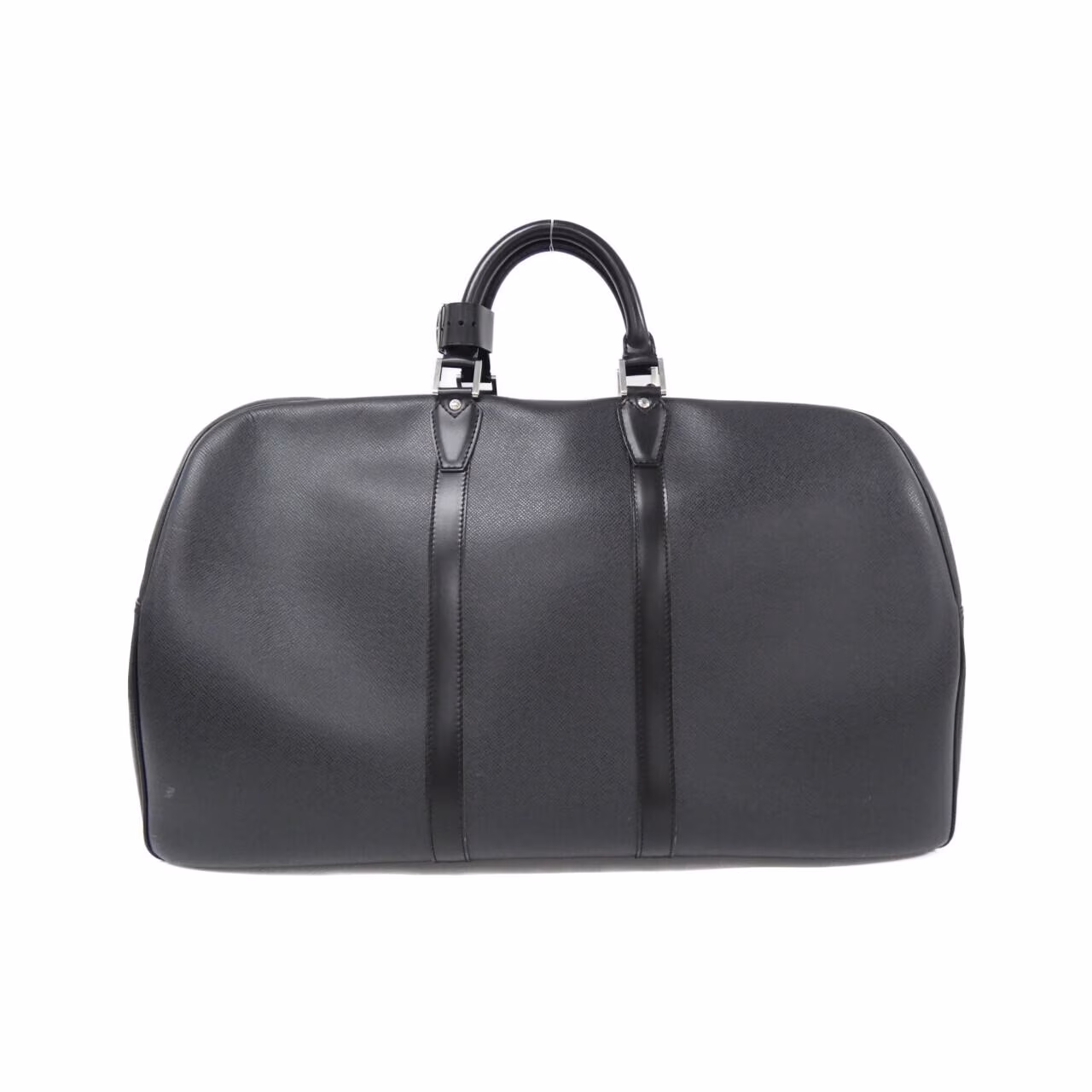 Large grained leather holdall with twin handles and a zip top