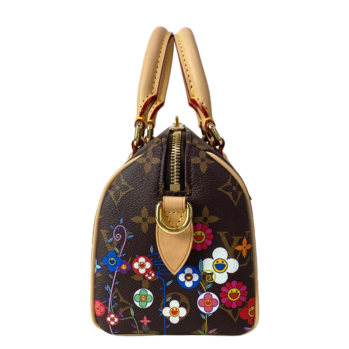 Handbag with a printed character motif on the front.