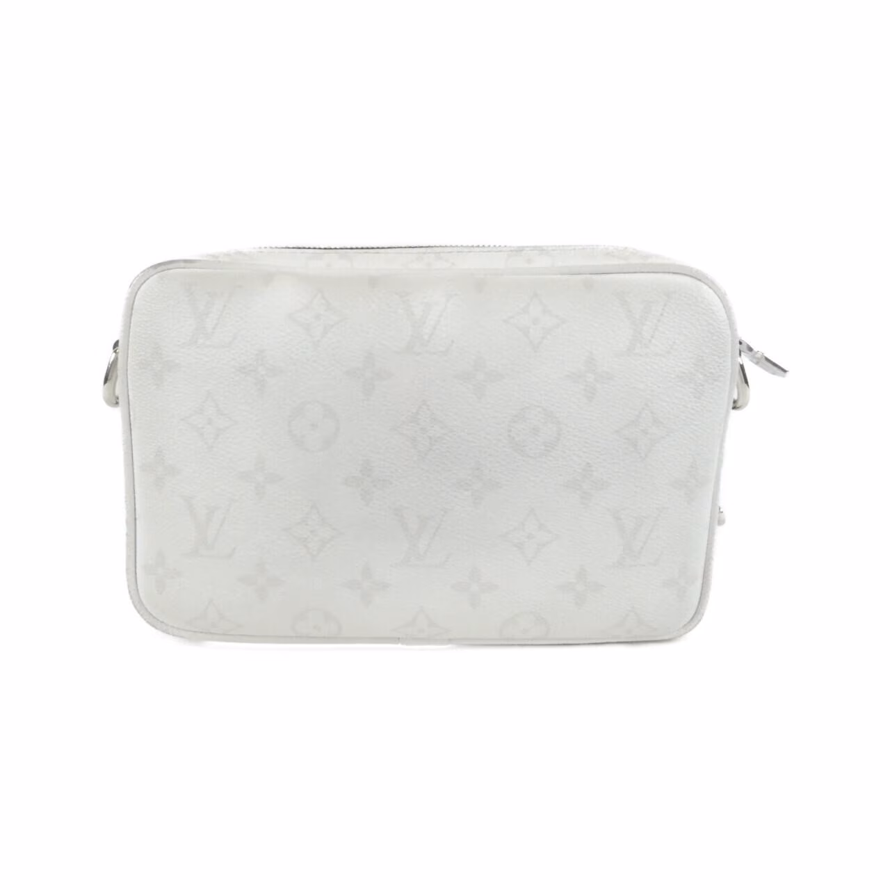 Flat grained leather messenger bag with flap front and long adjustable strap.
