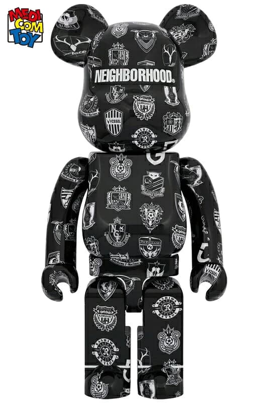 Product photograph of a large bear-shaped collectible figure with printed graphics.