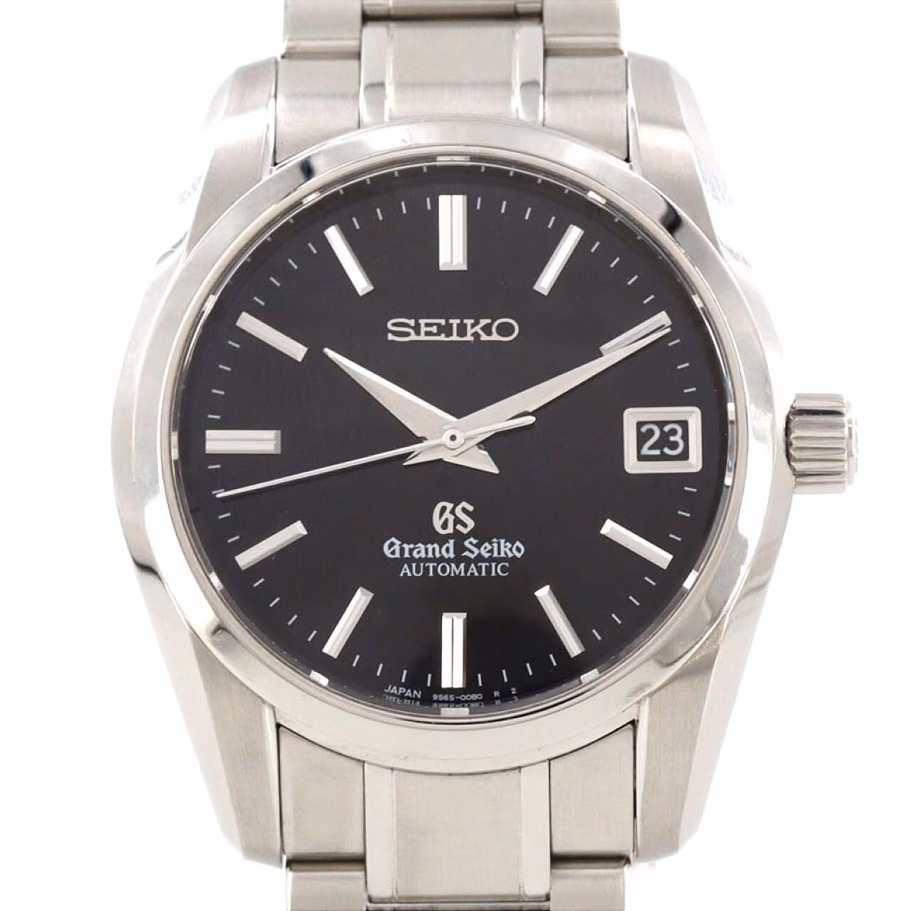 Stainless steel case and matching bracelet shown against a plain background.