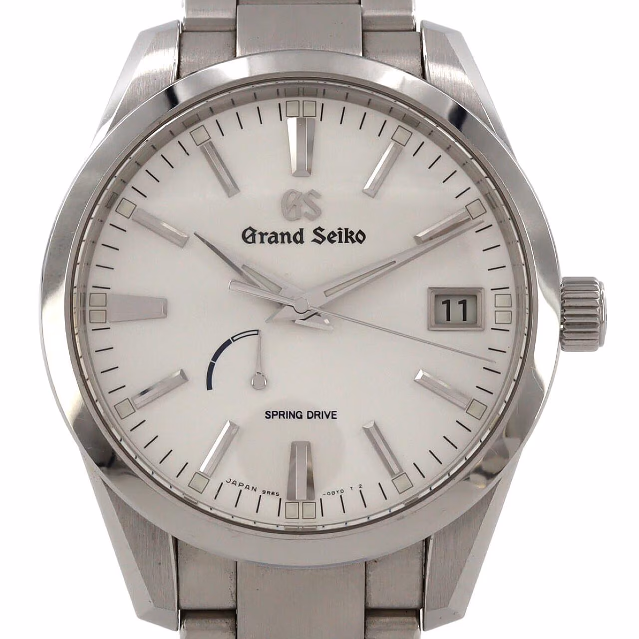 Stainless steel automatic wristwatch with a bracelet and a power reserve indicator on the dial.